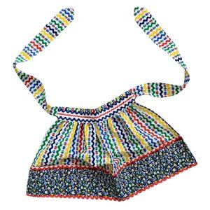 Vintage Children's Primary Color Floral Waist Apron
